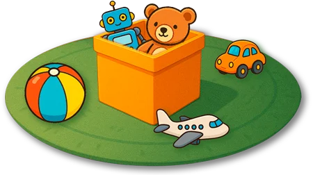 Изучение первых английских слов - игрушки