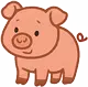 Буква P, пример слова Pig, интерактивный английский алфавит